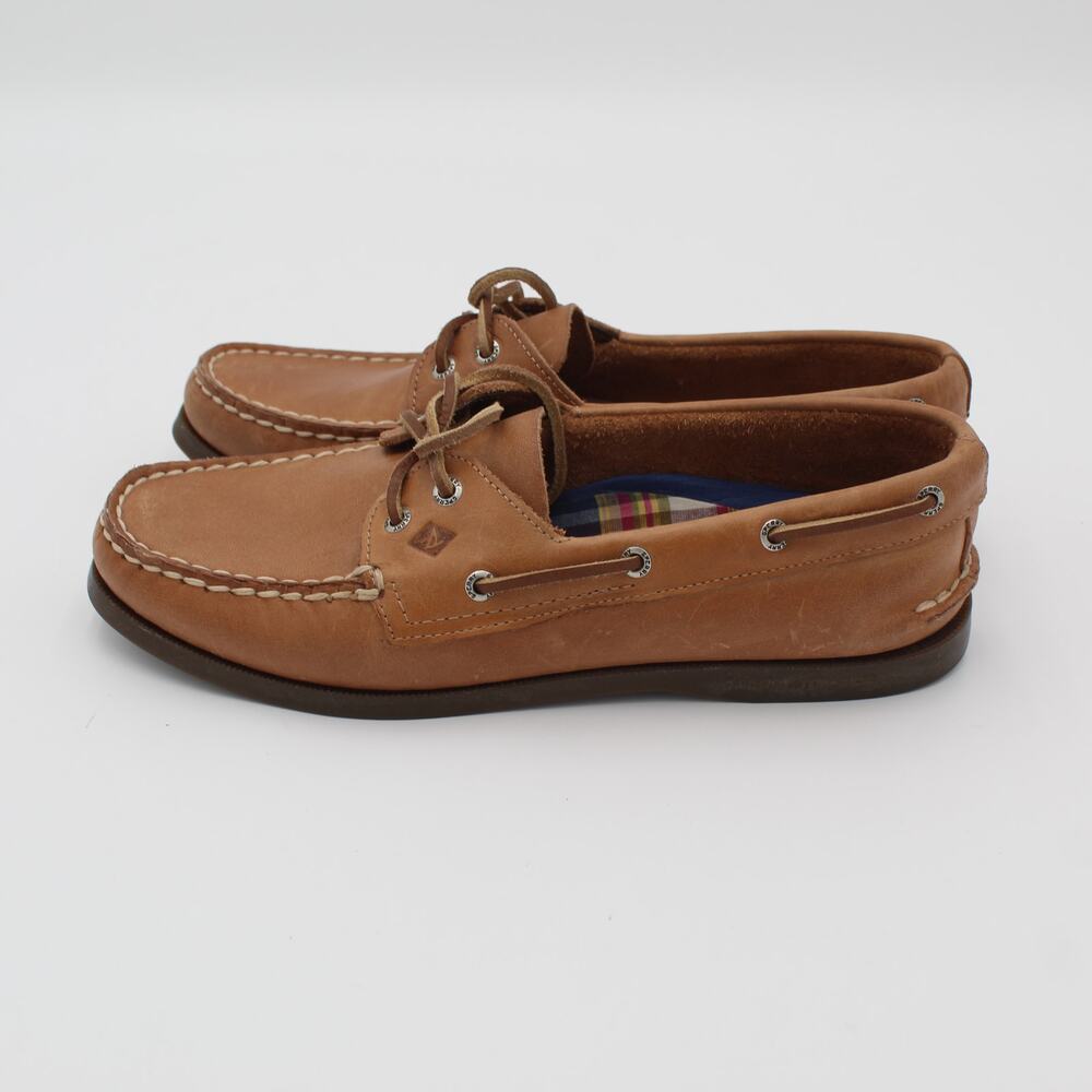 Sperry Top Sider A/O Boat Shoes Loafers Womens 10 Brown Leather Preppy Classic - Picture 2 of 8